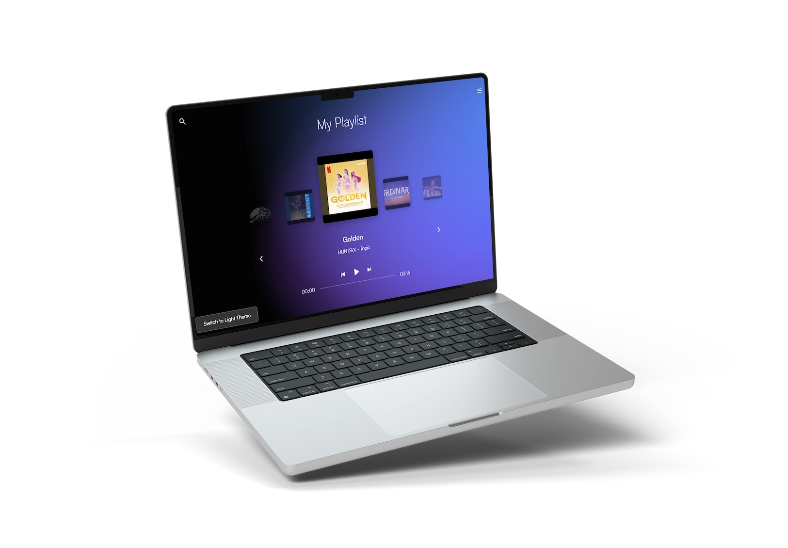 Music Player Interface Dark Mode